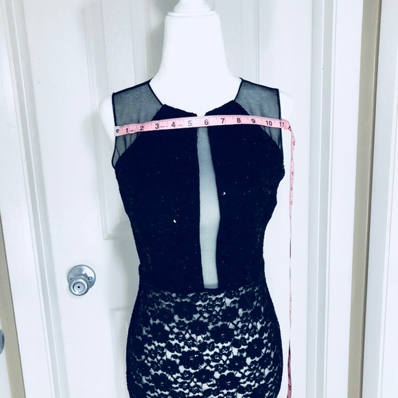 🔥Black Sheer Sequined Dress Sexy - Picture 3 of 7